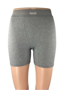 SKIMS Ribbed Boxer Lounge Shorts – Women’s Large, Grey